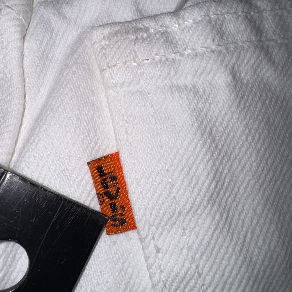 Vintage Levis 912 Slim Fit Tapered Leg White Orange Tab Jeans High Rise 9 Med - Picture 6 of 9